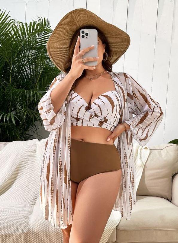 High-Waisted Bikini with Kimono