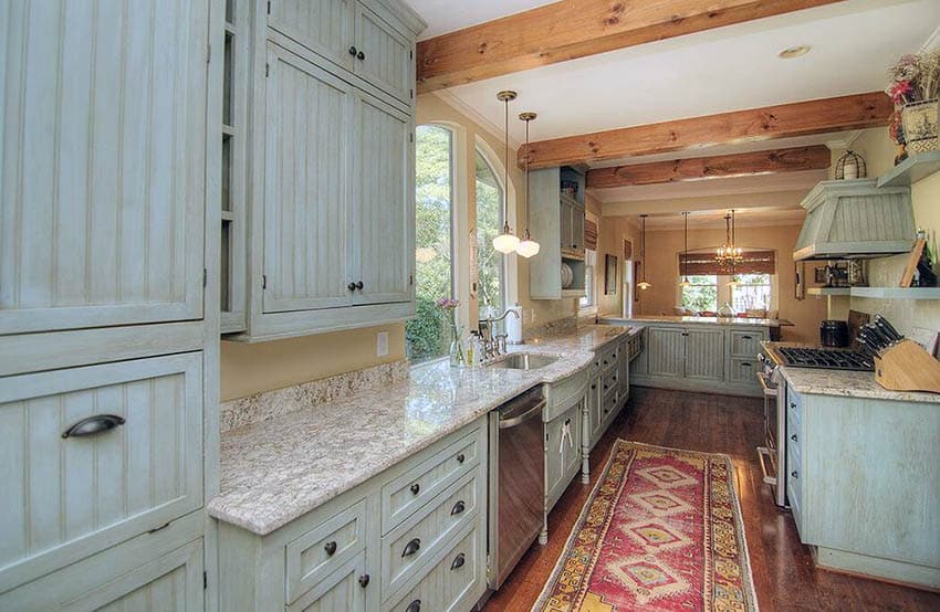 Beadboard kitchen cabinets