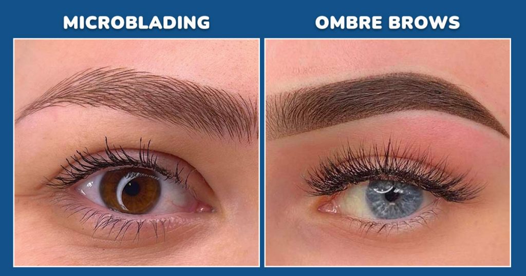 ombre brows vs microblading