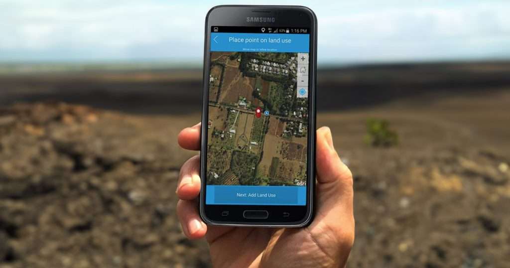 how to survey land with smartphone