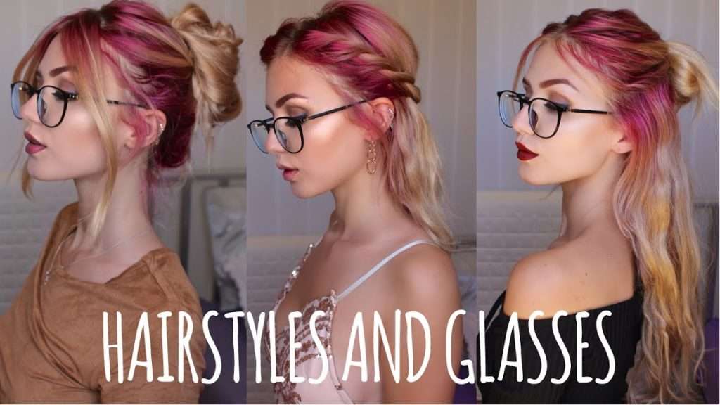 Hairstyle and glasses